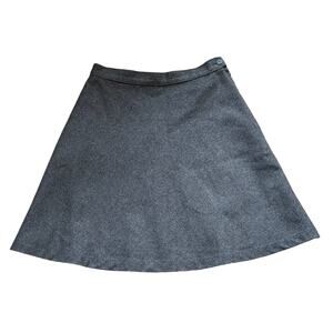 Vintage Express Wool mini Skirt Gray 7/8 Compagnie Internationale 90s preppy